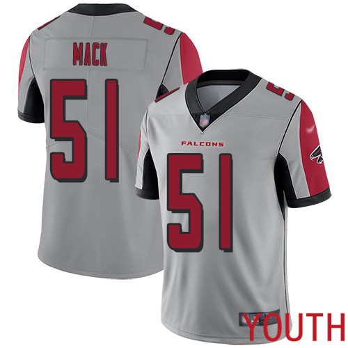 Atlanta Falcons Limited Silver Youth Alex Mack Jersey NFL Football #51 Inverted Legend->youth nfl jersey->Youth Jersey
